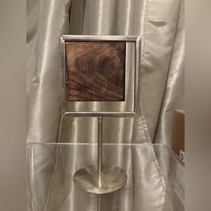 Silver and Brown Decorative Stand